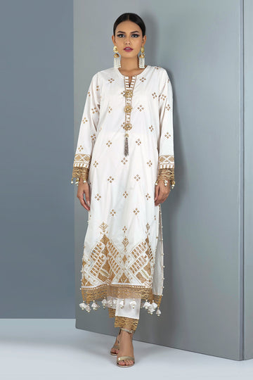 Ic21302 White Khaadi Autumn Collection 2021